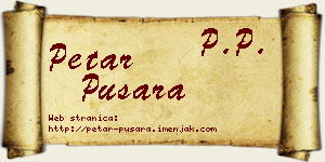 Petar Pušara vizit kartica